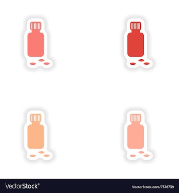 Assembly realistic sticker design on paper bottle vector image