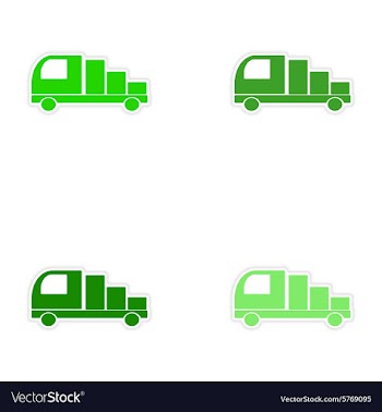 Assembly realistic sticker design on paper car vector image