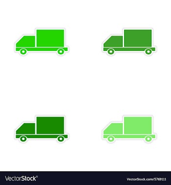 Assembly realistic sticker design on paper car vector image