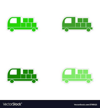Assembly realistic sticker design on paper car vector image