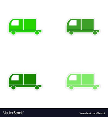 Assembly realistic sticker design on paper car vector image