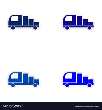 Assembly realistic sticker design on paper car vector image
