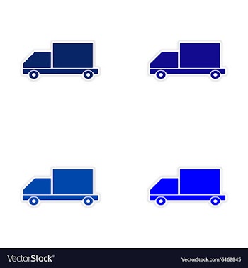 Assembly realistic sticker design on paper car vector image