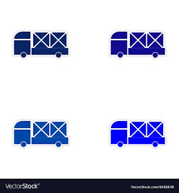 Assembly realistic sticker design on paper car vector image