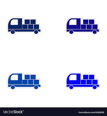 Assembly realistic sticker design on paper car vector image