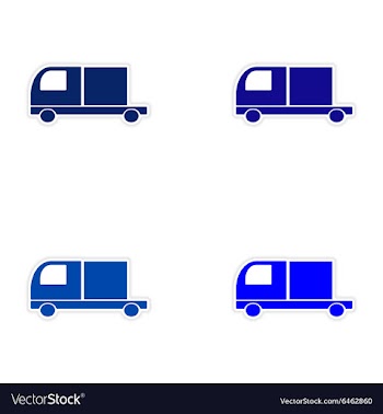 Assembly realistic sticker design on paper car vector image