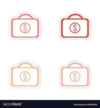 Assembly realistic sticker design on paper cases vector image