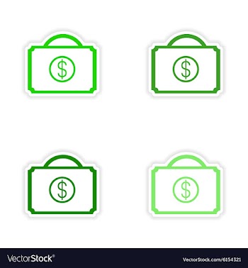 Assembly realistic sticker design on paper cases vector image