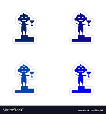 Assembly realistic sticker design on paper child vector image
