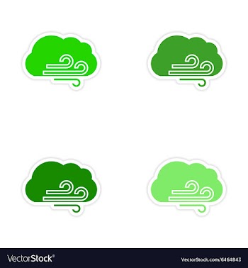 Assembly realistic sticker design on paper cloud vector image