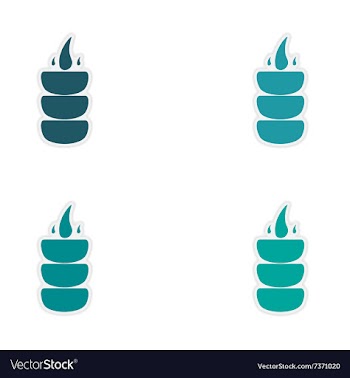 Assembly realistic sticker design on paper coals vector image