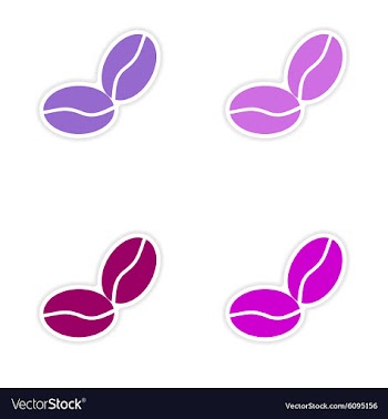 Assembly realistic sticker design on paper coffee vector image