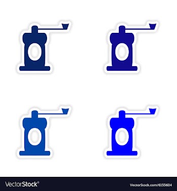 Assembly realistic sticker design on paper coffee vector image