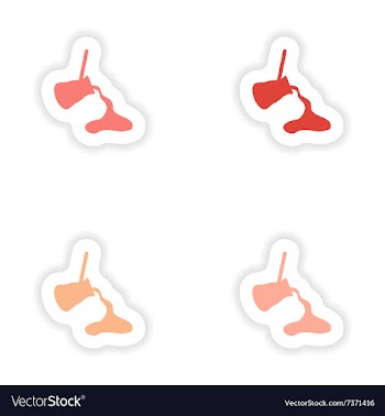 Assembly realistic sticker design on paper coffee vector image