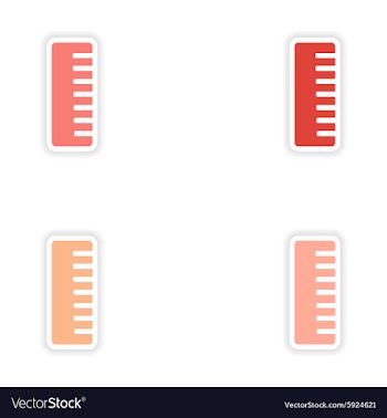 Assembly realistic sticker design on paper comb vector image