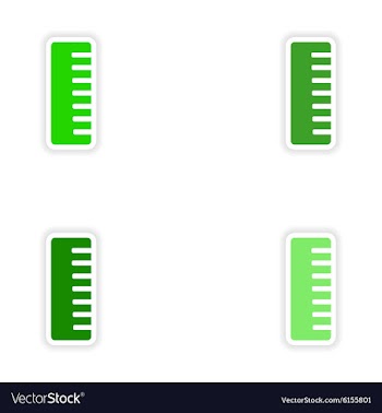 Assembly realistic sticker design on paper comb vector image