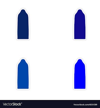 Assembly realistic sticker design on paper condom vector image