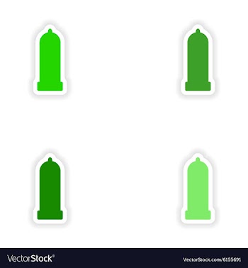 Assembly realistic sticker design on paper condom vector image