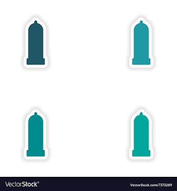 Assembly realistic sticker design on paper condom vector image