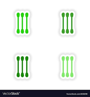 Assembly realistic sticker design on paper cotton vector image