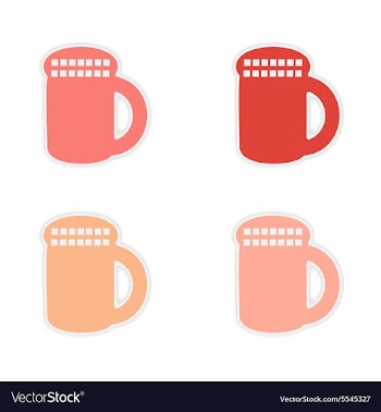Assembly realistic sticker design on paper cover vector image