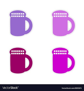 Assembly realistic sticker design on paper cover vector image