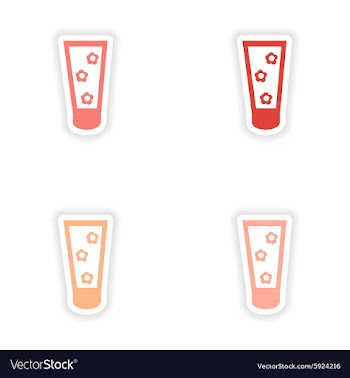 Assembly realistic sticker design on paper cream vector image