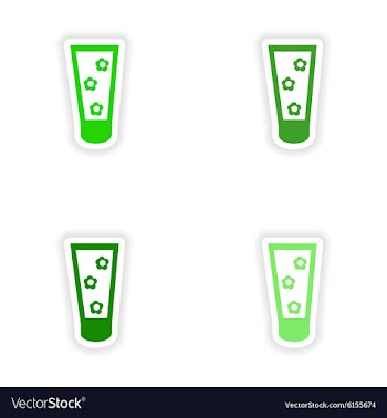 Assembly realistic sticker design on paper cream vector image