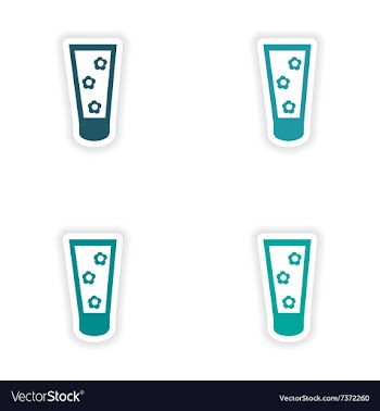 Assembly realistic sticker design on paper cream vector image