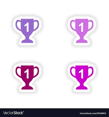 Assembly realistic sticker design on paper cup vector image