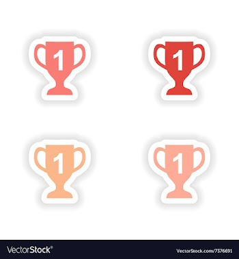 Assembly realistic sticker design on paper cup vector image