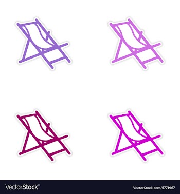 Assembly realistic sticker design on paper deck vector image