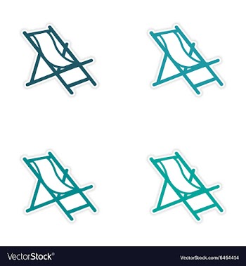 Assembly realistic sticker design on paper deck vector image