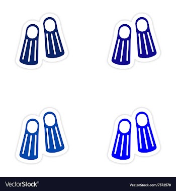 Assembly realistic sticker design on paper diver vector image