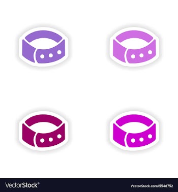 Assembly realistic sticker design on paper dog vector image