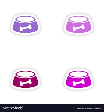 Assembly realistic sticker design on paper dog vector image