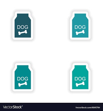 Assembly realistic sticker design on paper dog vector image