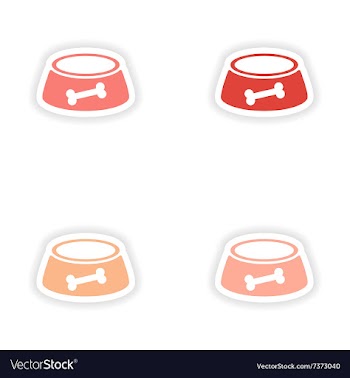 Assembly realistic sticker design on paper dog vector image