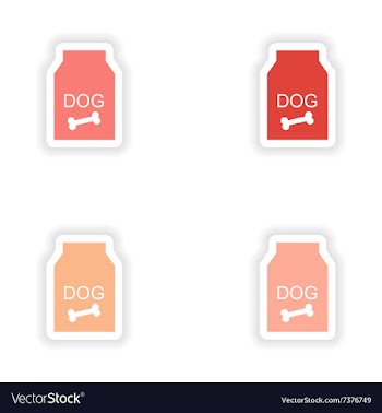 Assembly realistic sticker design on paper dog vector image