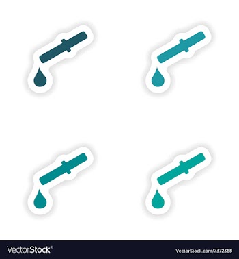 Assembly realistic sticker design on paper drop vector image