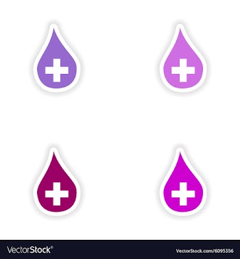 Assembly realistic sticker design on paper drops vector image