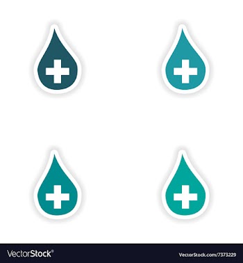 Assembly realistic sticker design on paper drops vector image