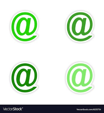 Assembly realistic sticker design on paper email vector image