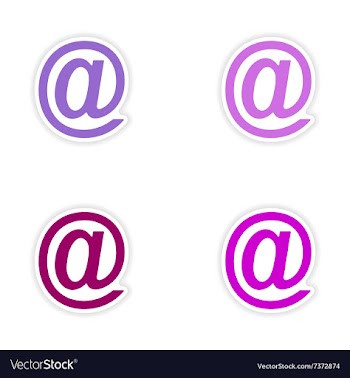 Assembly realistic sticker design on paper email vector image