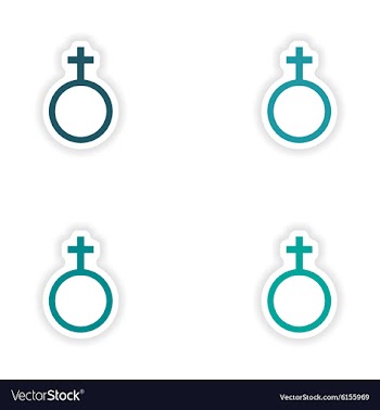 Assembly realistic sticker design on paper female vector image