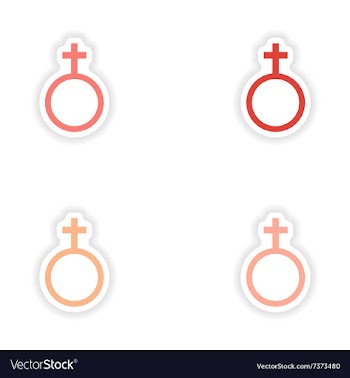Assembly realistic sticker design on paper female vector image