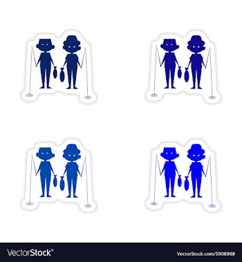 Assembly realistic sticker design on paper fishing vector image