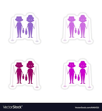 Assembly realistic sticker design on paper fishing vector image