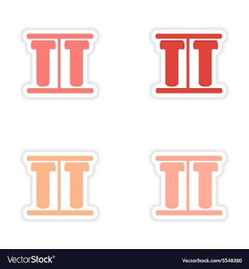Assembly realistic sticker design on paper flask vector image