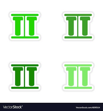 Assembly realistic sticker design on paper flask vector image
